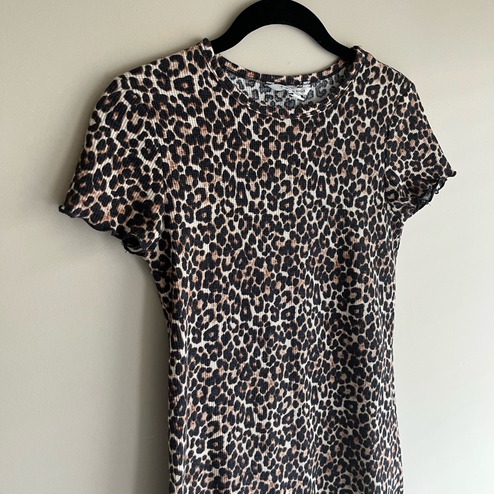 Cheetah print mini dress